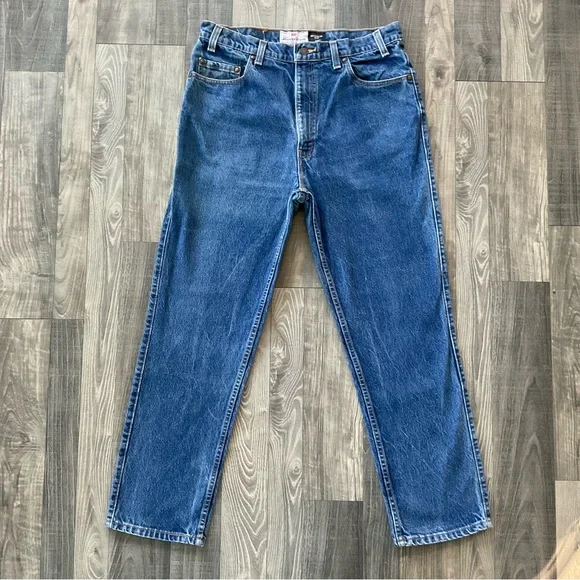 VTG Levi’s 530 Regular Fit Jeans Brown Tab
MADE IN USA
Men’s 36x29
Blue Denim - Picture 2 of 9